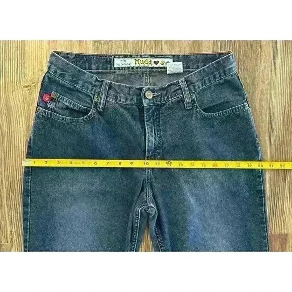Vtg Y2K Mudd Jeans Womens Juniors Size 11 Dark Wash Mid-Rise Bootcut *Read* - Picture 8 of 16